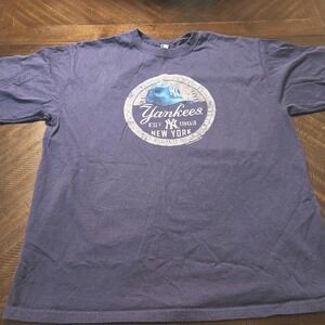 Vintage Y2K New York Yankees 1903 Shirt Men XL Blue Cap Logo
